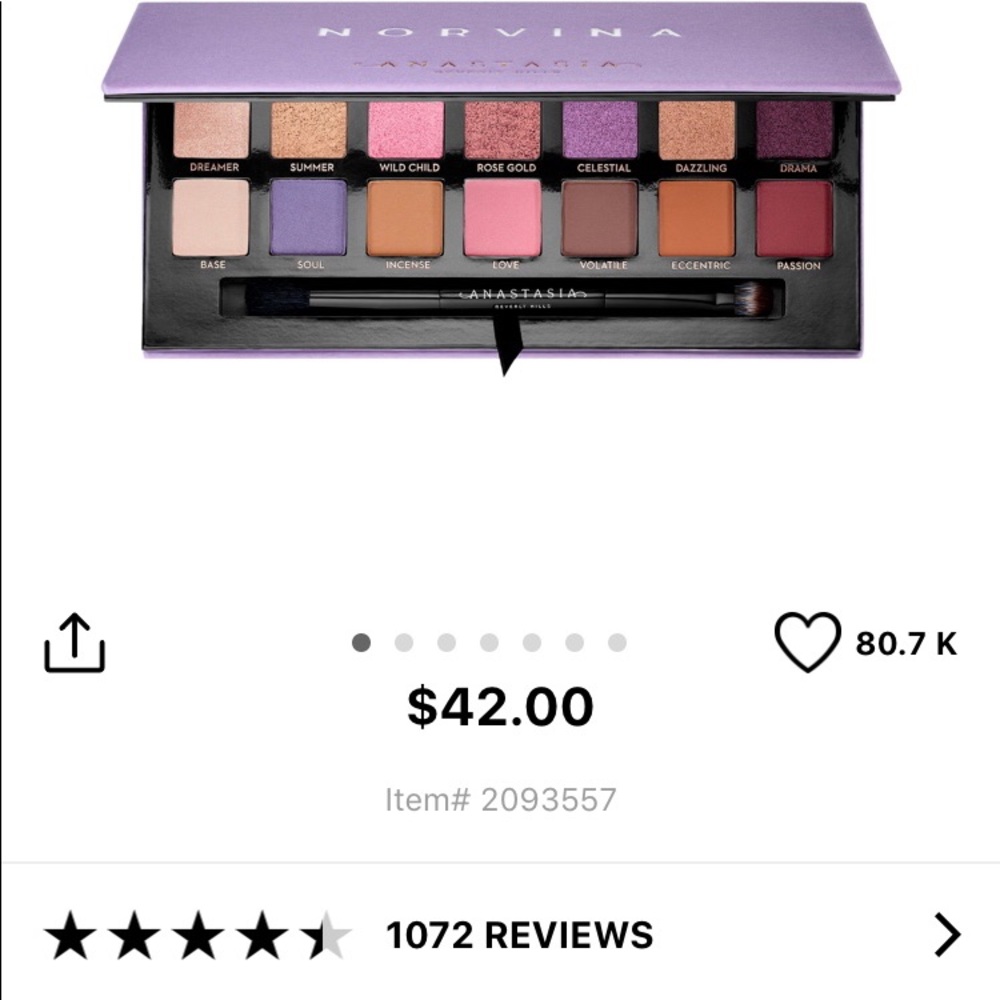 NEW Norvina by ABH eyeshadow palette